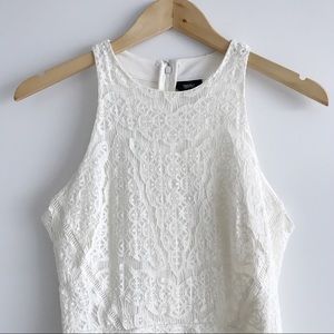 💛 SALE Off White/Cream Lacy sleeveless Dress